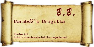 Barabás Brigitta névjegykártya