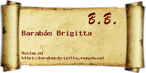 Barabás Brigitta névjegykártya